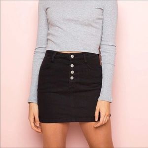 Brandy Melville Black Denim Skirt